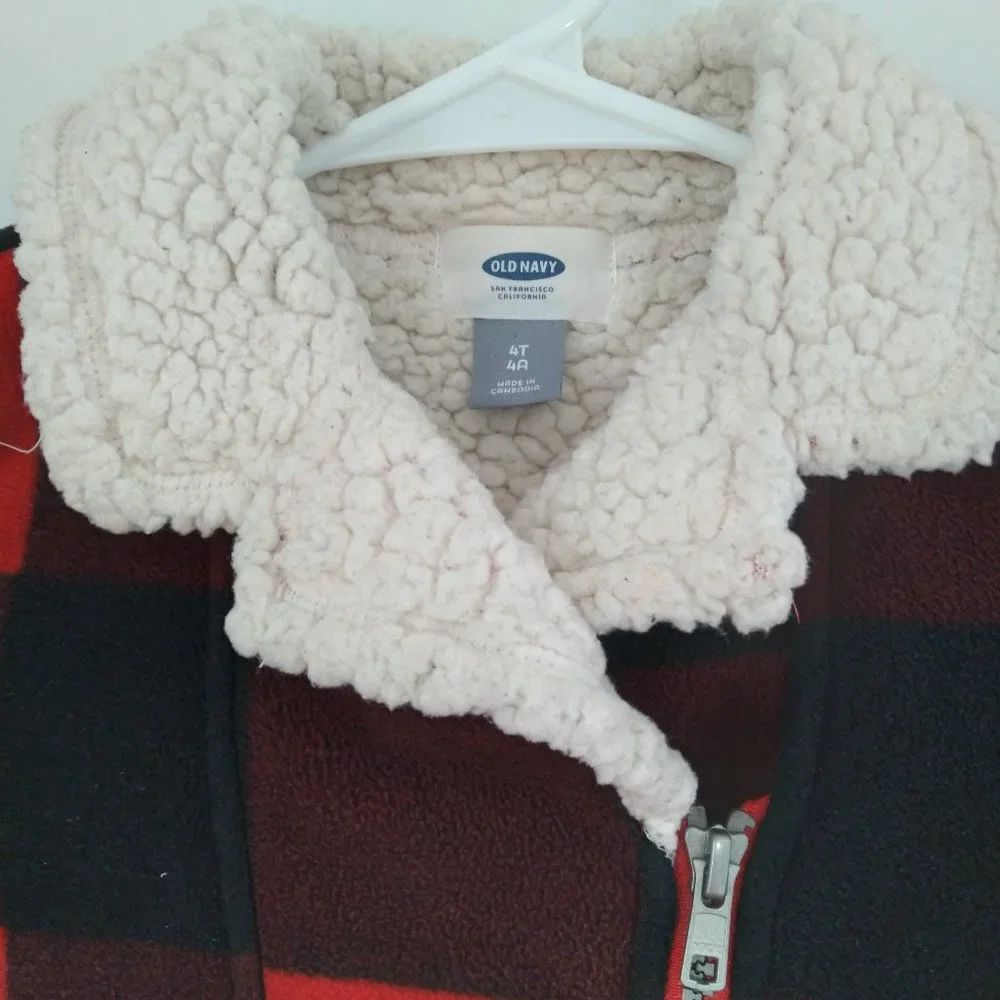 Old Navy Sherpa Lined Plaid Jacket